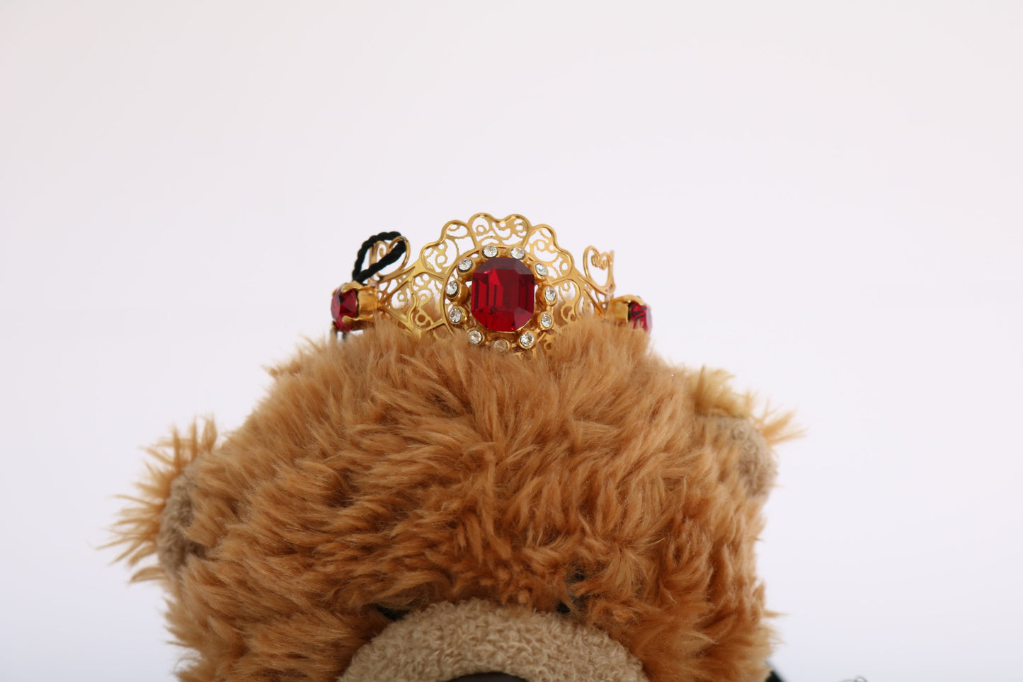 Dolce &amp; Gabbana Teddy Bear Diadème avec couronne de cristal doré et bandeau pour cheveux