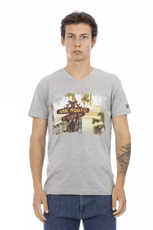 Trussardi T-shirt en coton gris Action