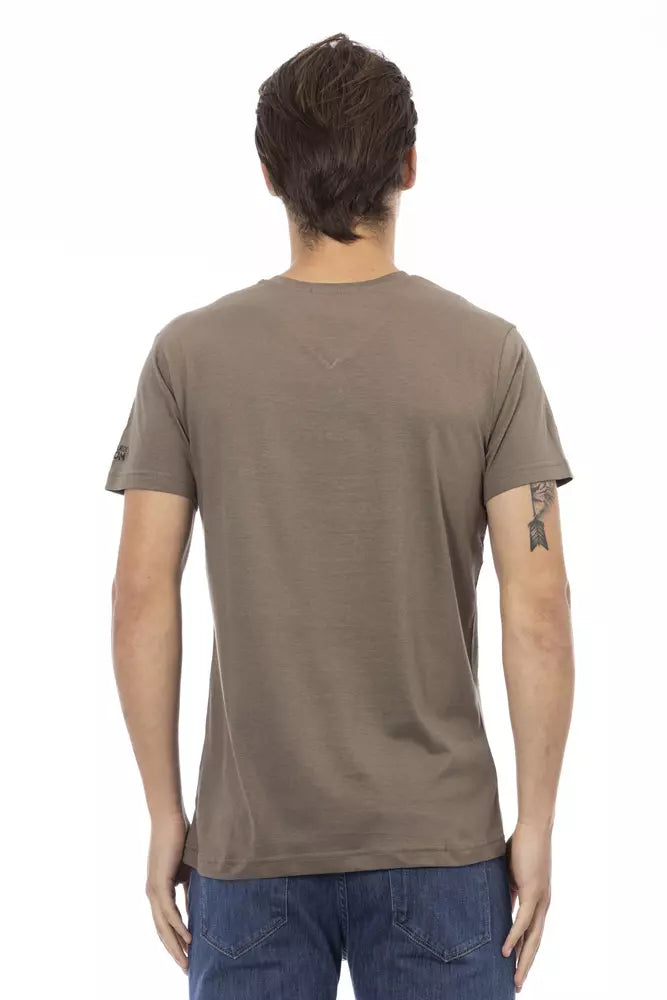 Trussardi T-shirt en coton marron Action