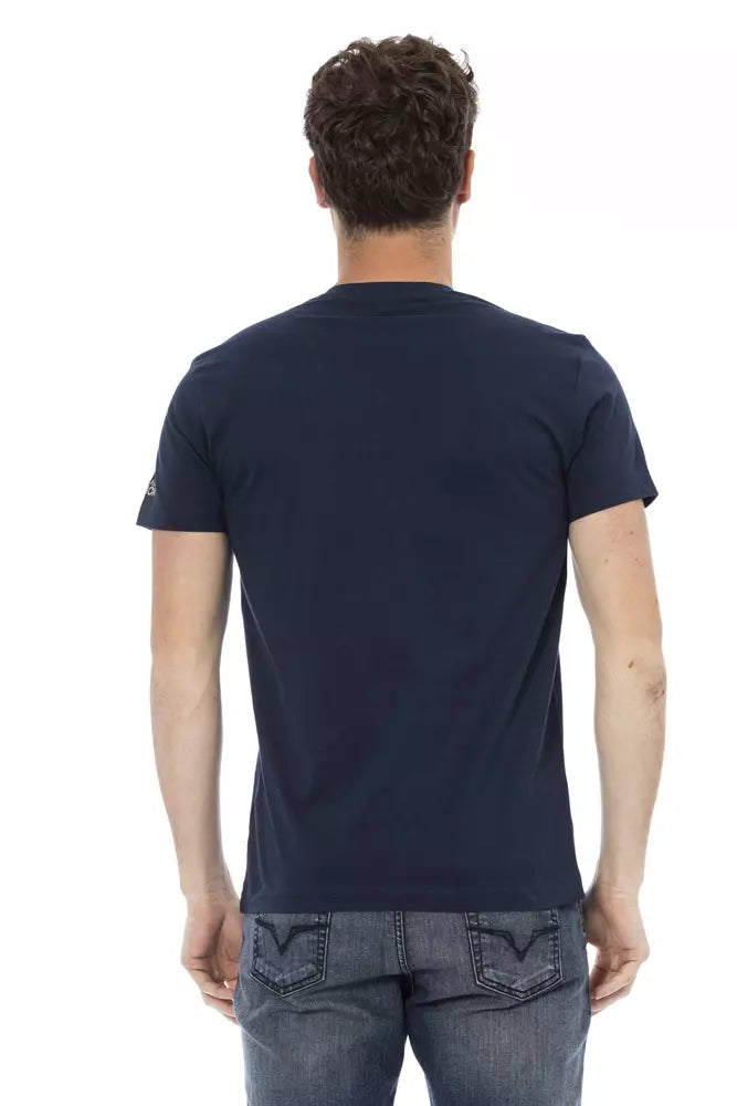 Trussardi T-shirt en coton bleu Action