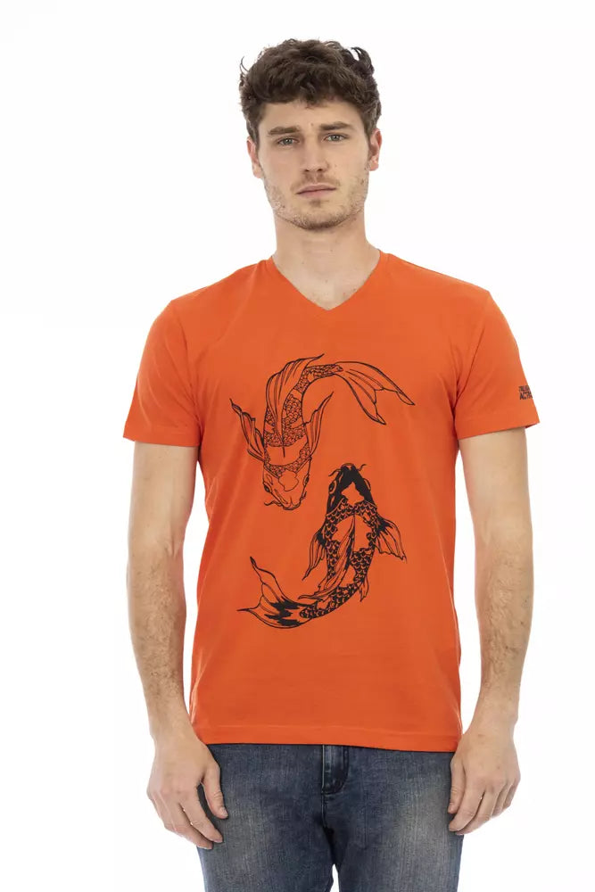 Trussardi T-shirt en coton rouge Action