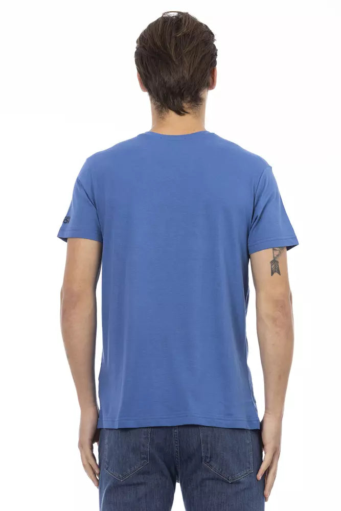 Trussardi Action Blaues Baumwoll-T-Shirt