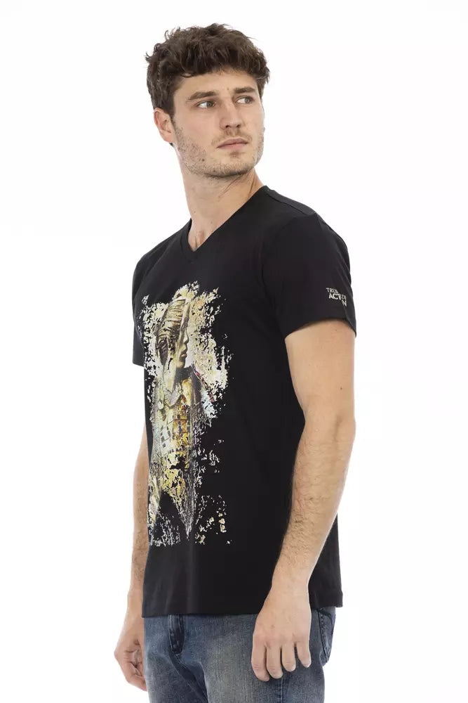 Trussardi T-shirt en coton noir Action