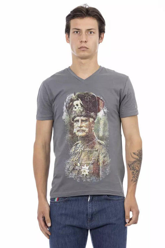 Trussardi T-shirt en coton gris Action