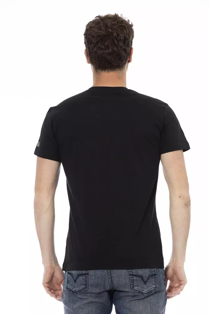 Trussardi T-shirt en coton noir Action