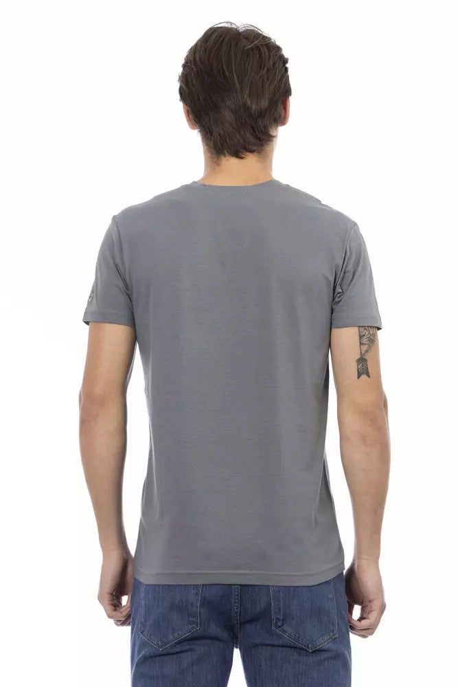 Trussardi Action Graues Baumwoll-T-Shirt