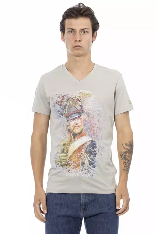 Trussardi Action Graues Baumwoll-T-Shirt