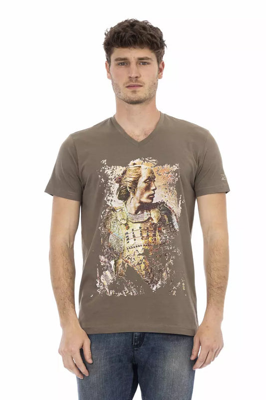 Trussardi T-shirt en coton marron Action