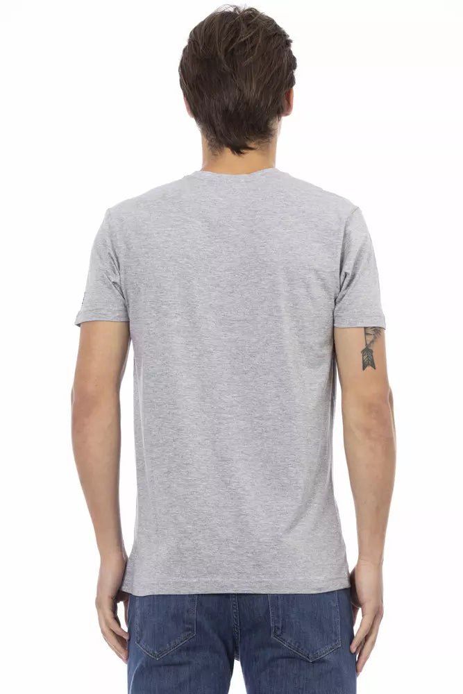 Trussardi Action Graues Baumwoll-T-Shirt