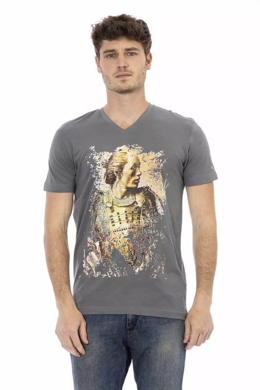 Trussardi T-shirt en coton gris Action