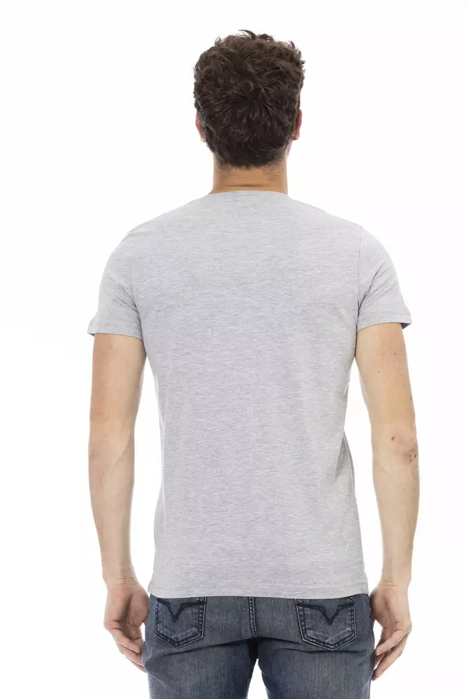 Trussardi Action Graues Baumwoll-T-Shirt