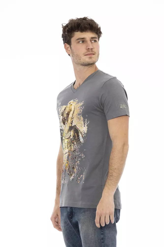 Trussardi T-shirt en coton gris Action