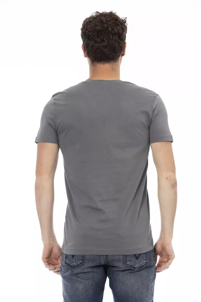 Trussardi T-shirt en coton gris Action