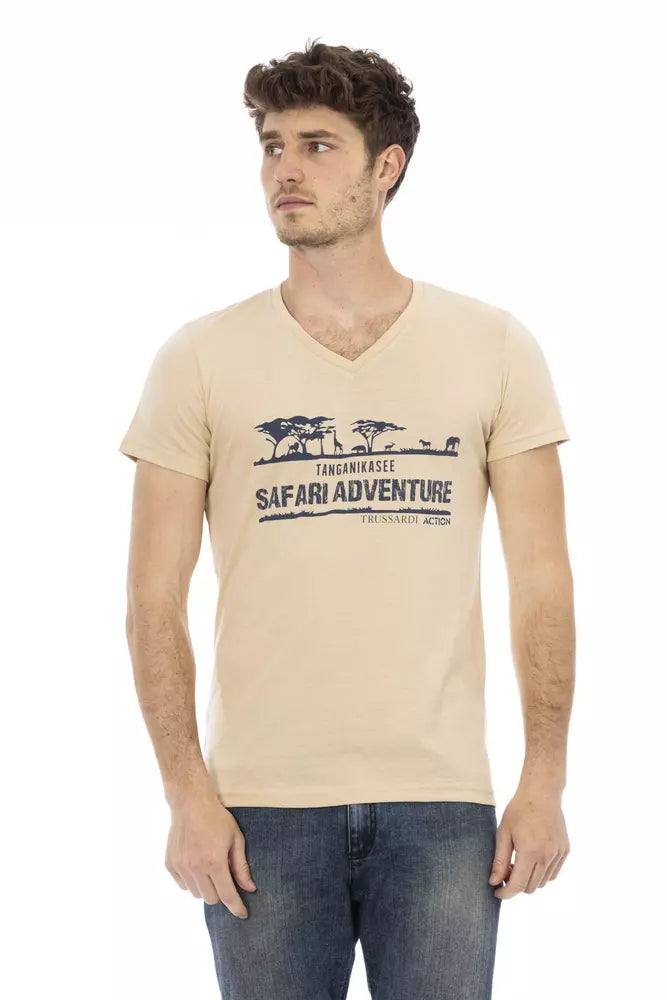 Trussardi Action Beige Baumwoll-T-Shirt