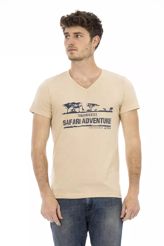 Trussardi T-shirt Action en coton beige