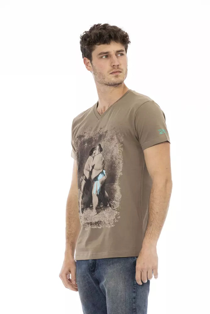 Trussardi T-shirt en coton marron Action