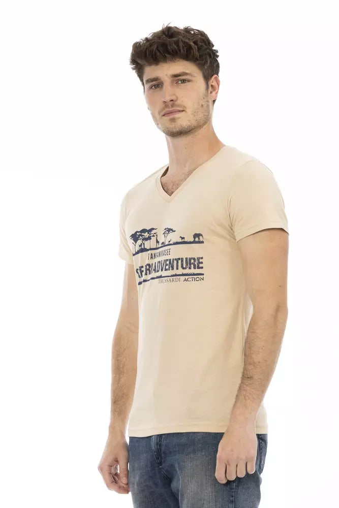 Trussardi Action Beige Baumwoll-T-Shirt