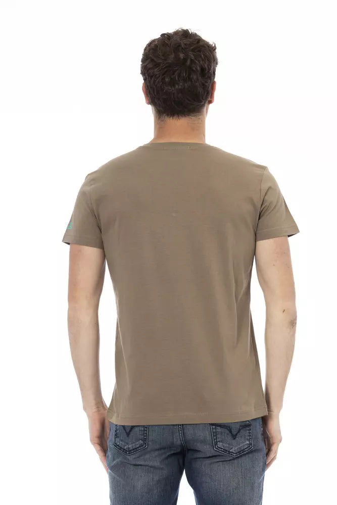 Trussardi T-shirt en coton marron Action