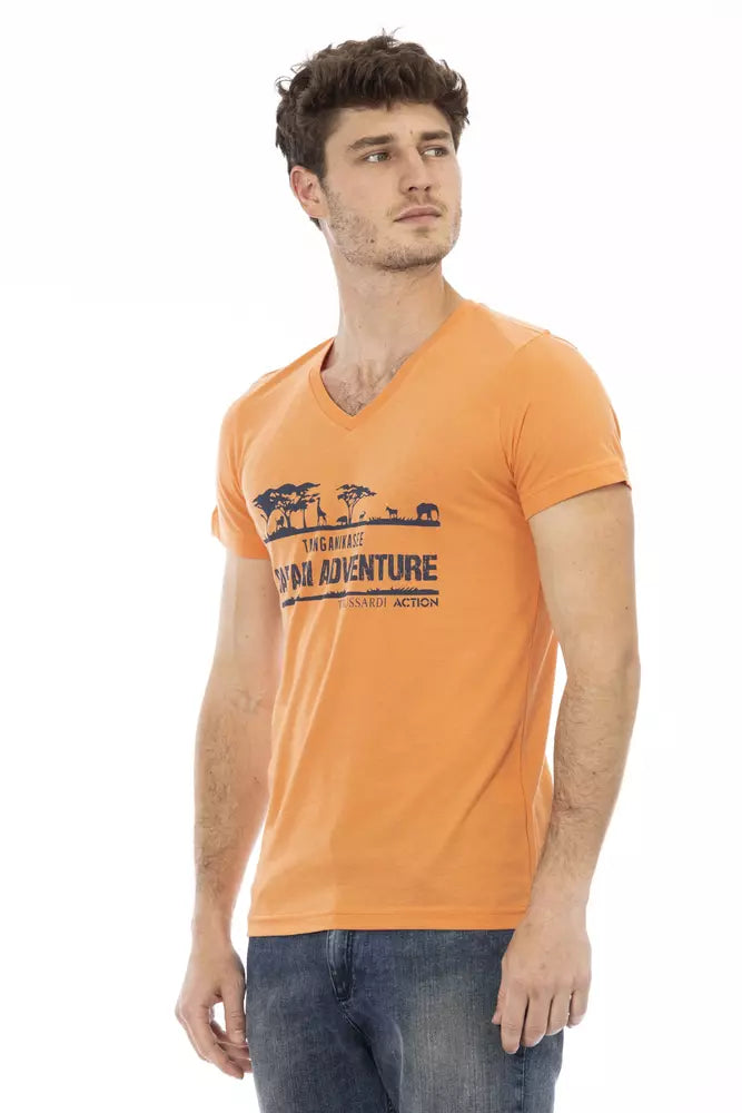 Trussardi Action Orange Baumwoll-T-Shirt