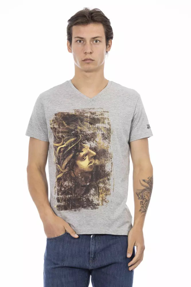 Trussardi Action Graues Baumwoll-T-Shirt