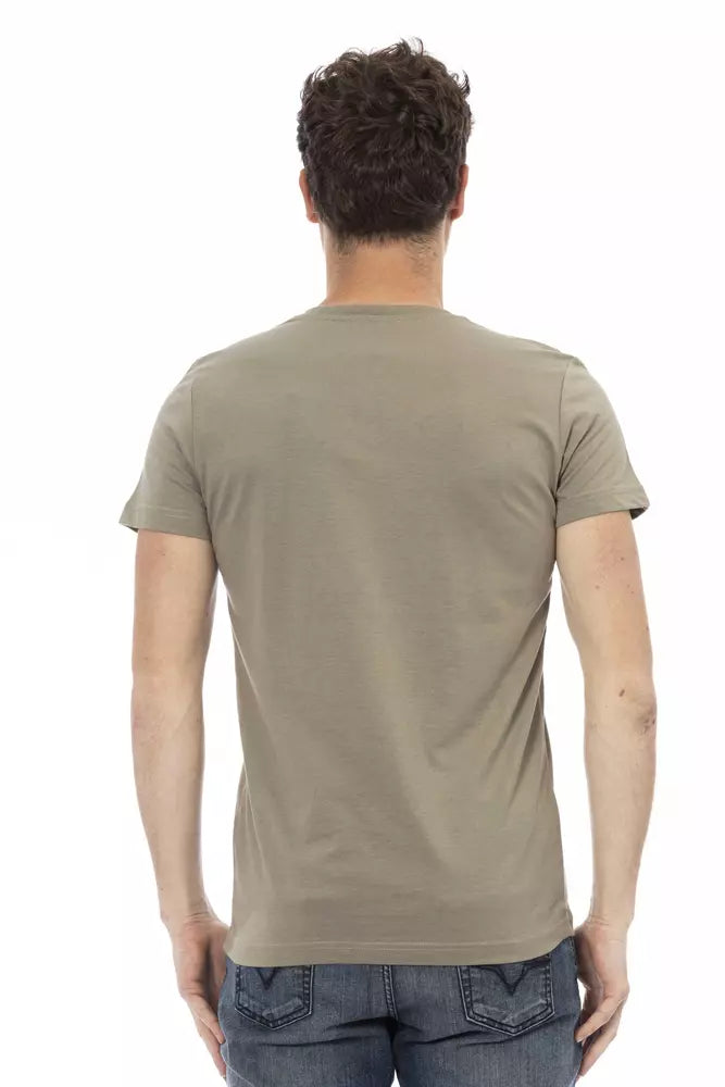 Trussardi T-shirt en coton marron Action