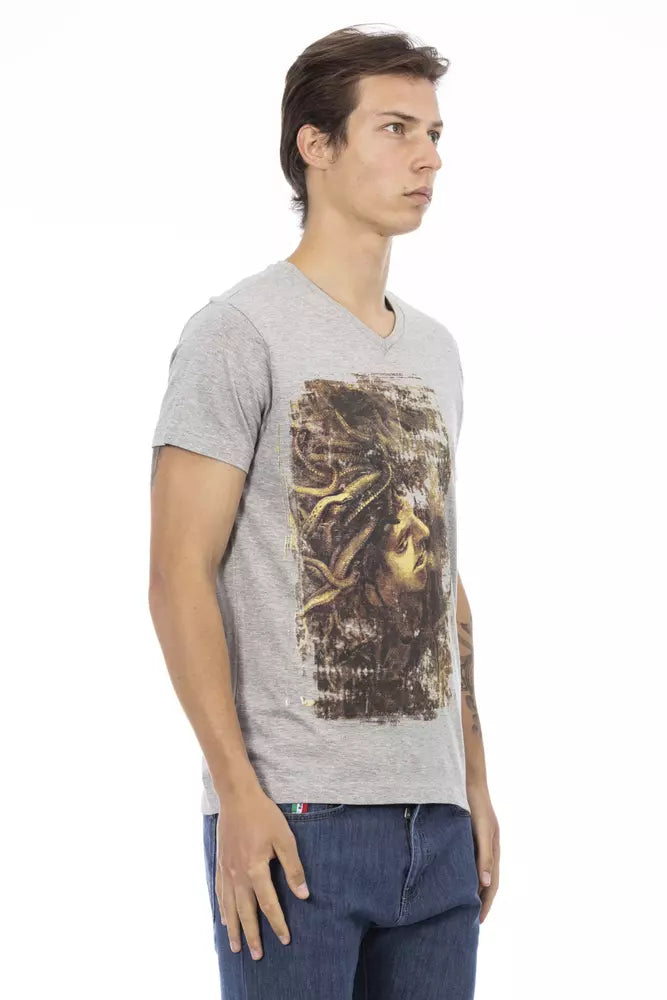 Trussardi T-shirt en coton gris Action