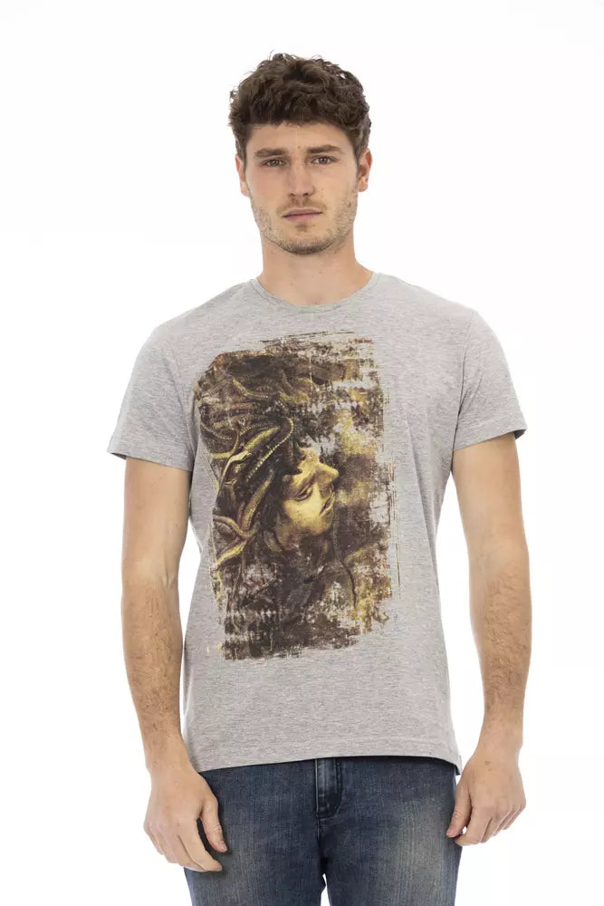 Trussardi Action Graues Baumwoll-T-Shirt