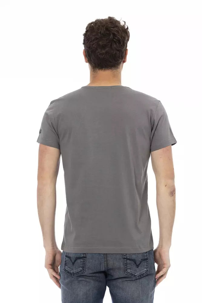 Trussardi T-shirt en coton gris Action