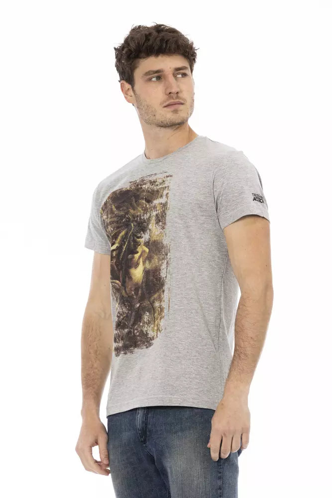 Trussardi Action Graues Baumwoll-T-Shirt