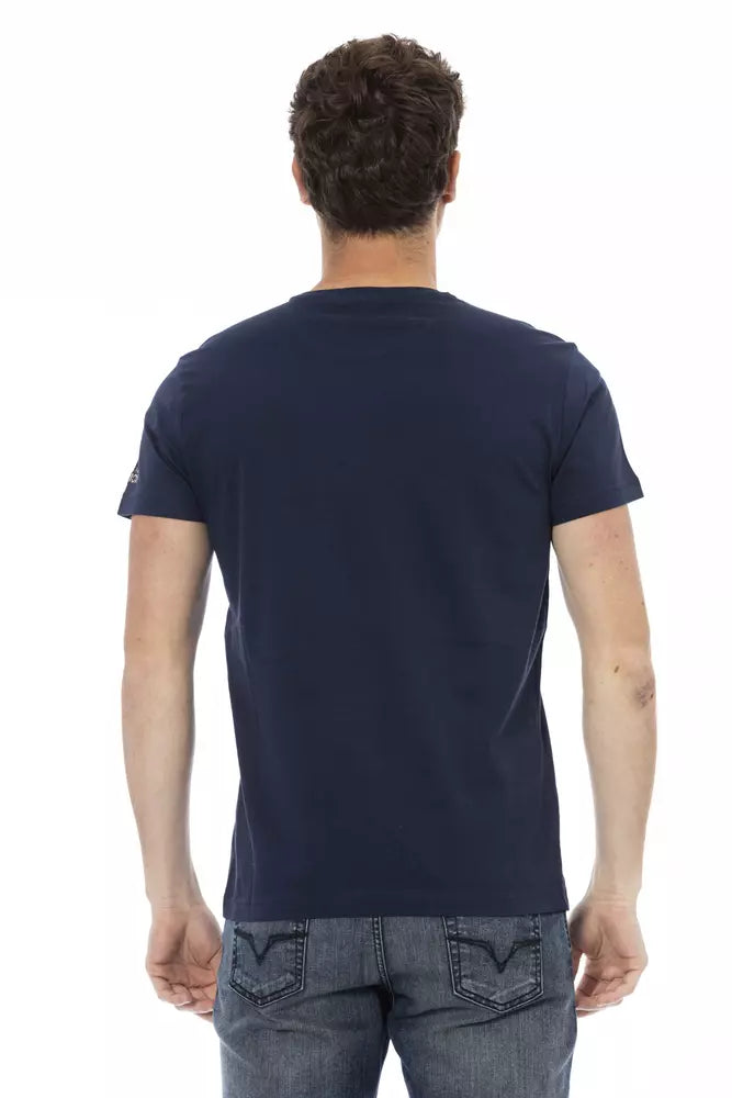 Trussardi T-shirt en coton bleu Action