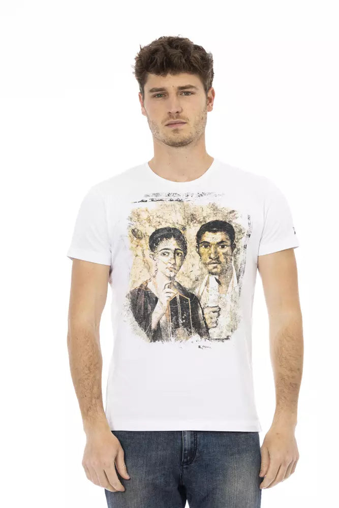 Trussardi Action T-Shirt aus weißer Baumwolle