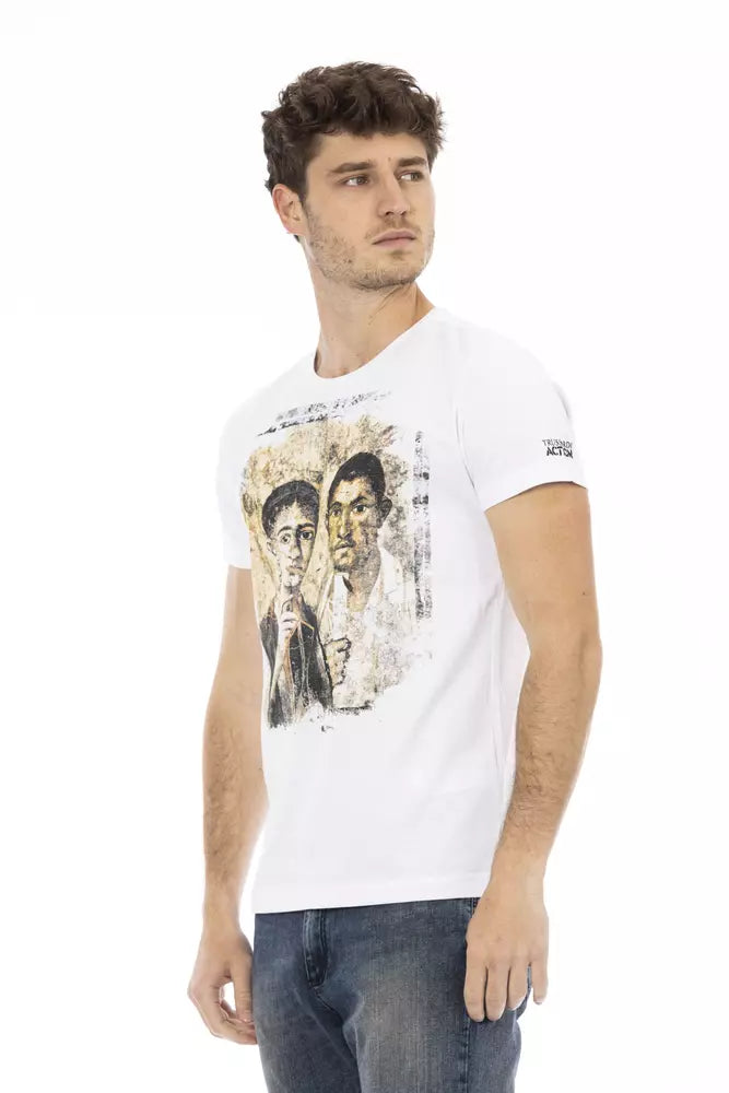 Trussardi Action T-Shirt aus weißer Baumwolle