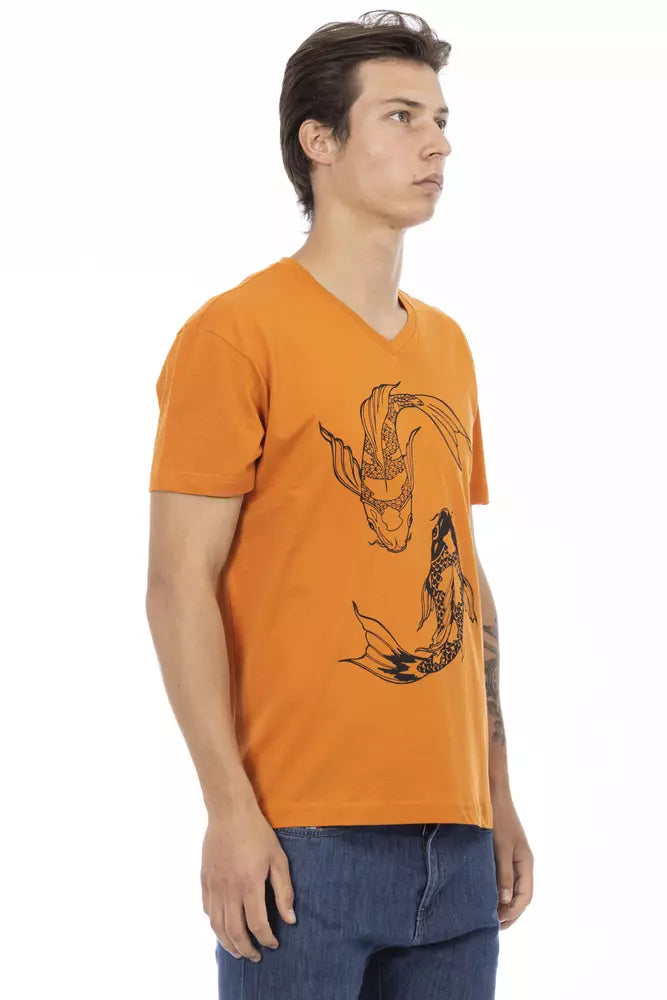 Trussardi Action Orange Baumwoll-T-Shirt