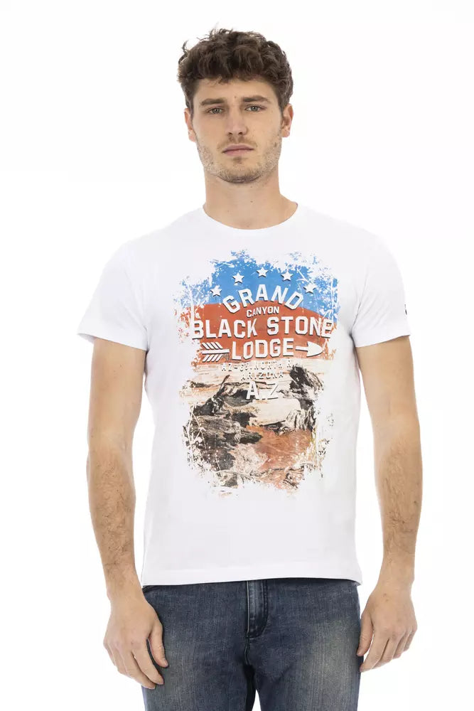 Trussardi T-shirt en coton blanc Action