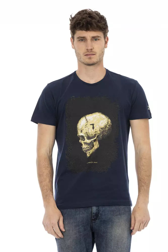 Trussardi T-shirt en coton bleu Action