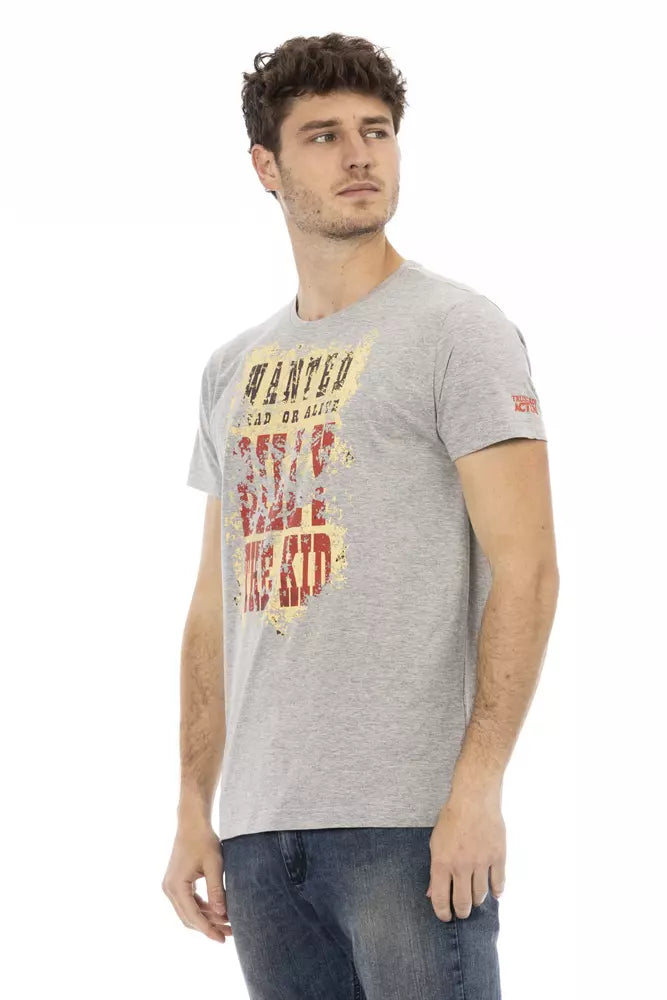 Trussardi Action Graues Baumwoll-T-Shirt