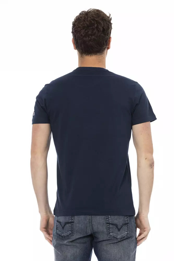 Trussardi T-shirt en coton bleu Action