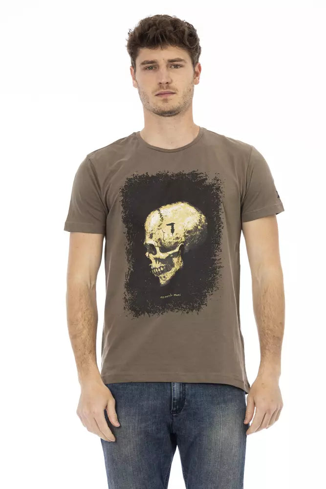 Trussardi T-shirt en coton marron Action