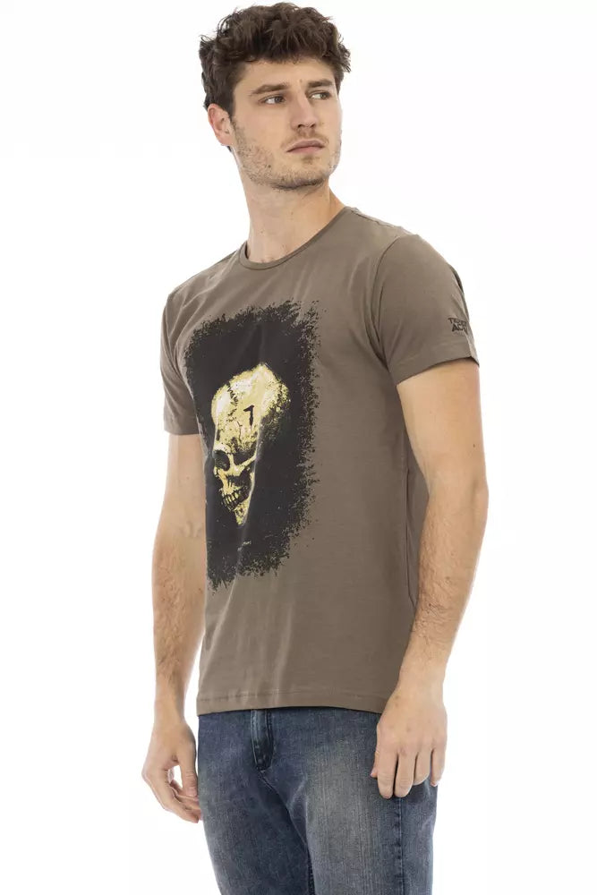 Trussardi T-shirt en coton marron Action