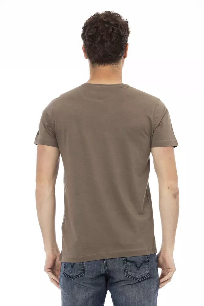 Trussardi T-shirt en coton marron Action