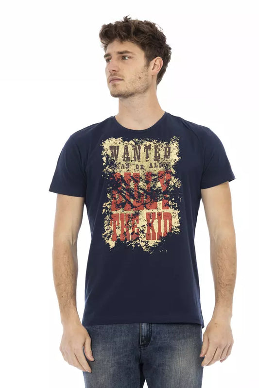 Trussardi T-shirt en coton bleu Action