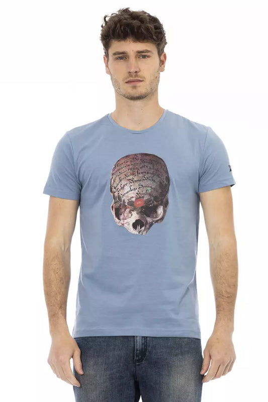 Trussardi T-shirt en coton bleu clair Action