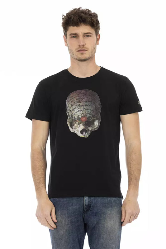 Trussardi T-shirt en coton noir Action