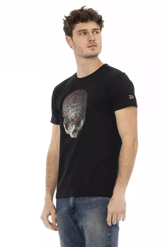 Trussardi T-shirt en coton noir Action