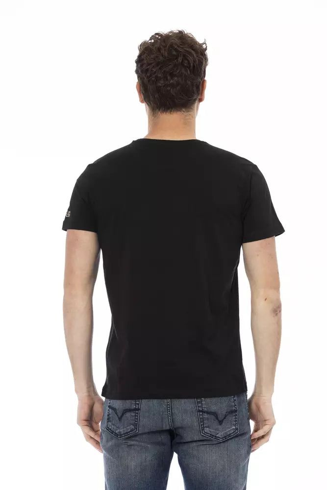 Trussardi T-shirt en coton noir Action