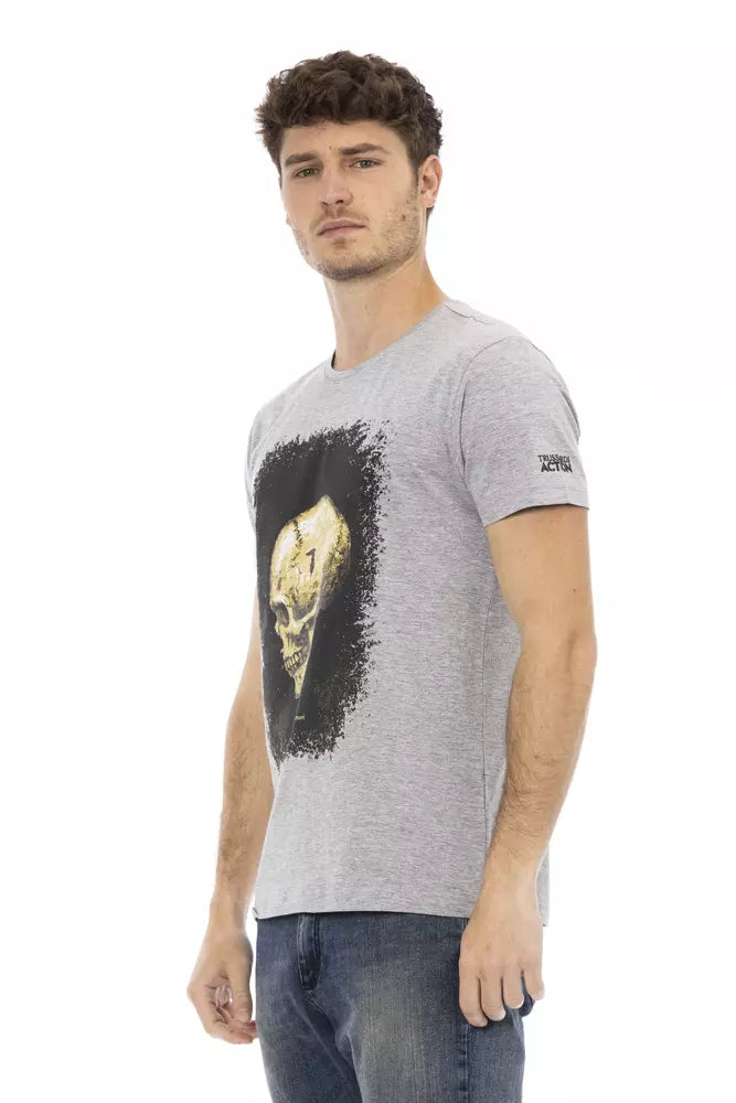 Trussardi T-shirt en coton gris Action