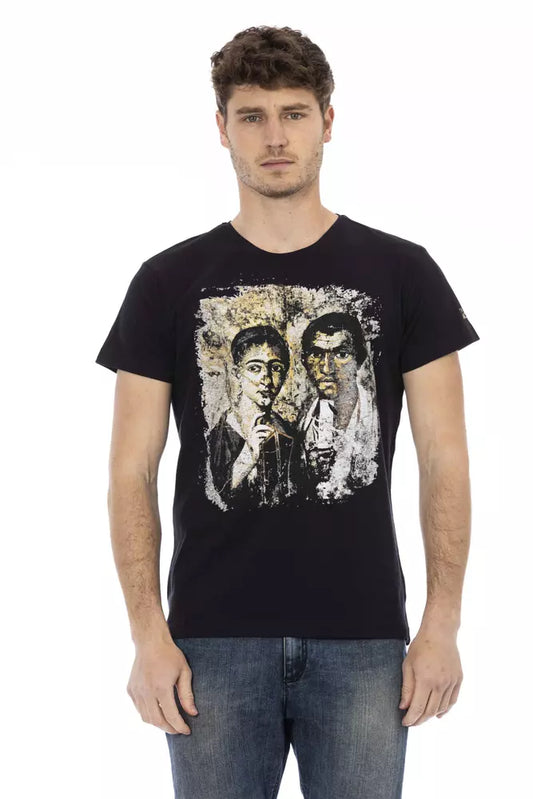 Trussardi T-shirt en coton noir Action