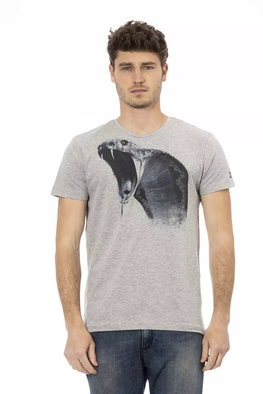 Trussardi T-shirt en coton gris Action