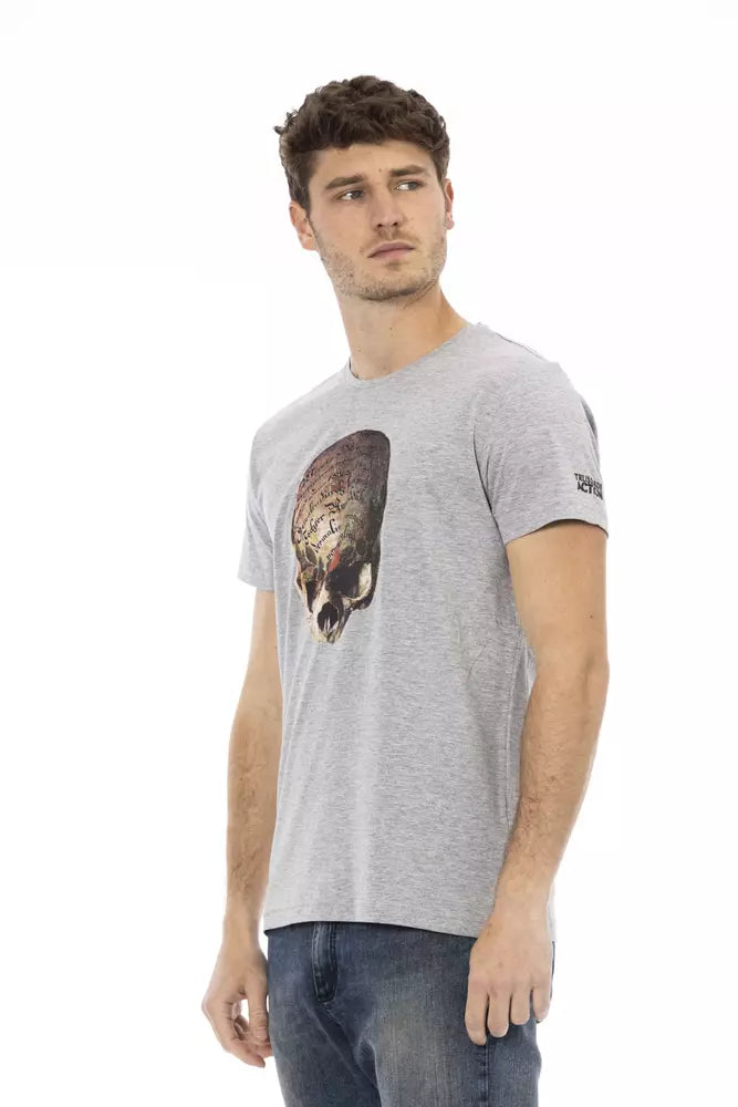 Trussardi Action Graues Baumwoll-T-Shirt