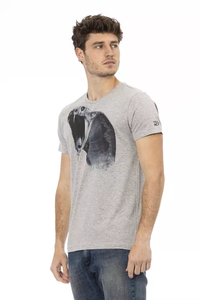 Trussardi T-shirt en coton gris Action